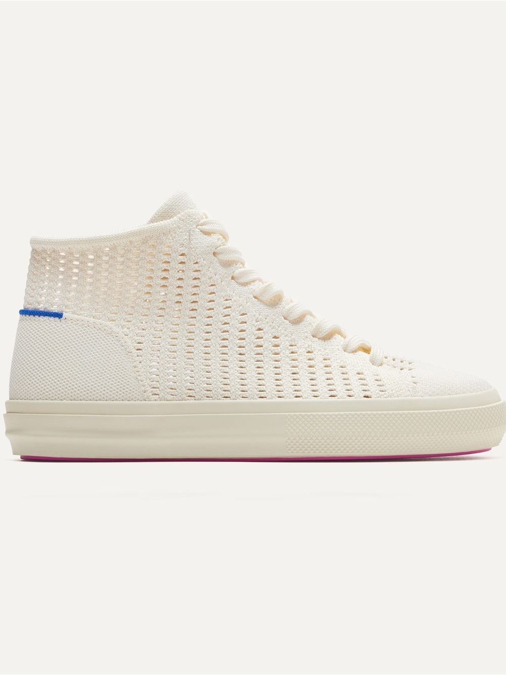 Rothy’s ladies canvas high top Women's Sneakers off white color.